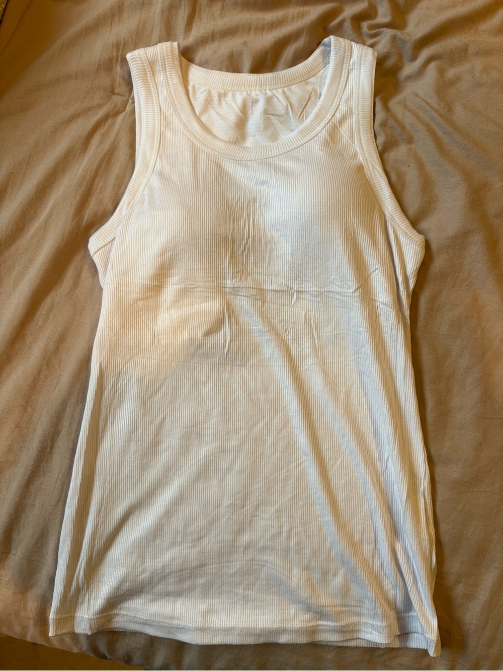 Classic White Ribbed Tank Top